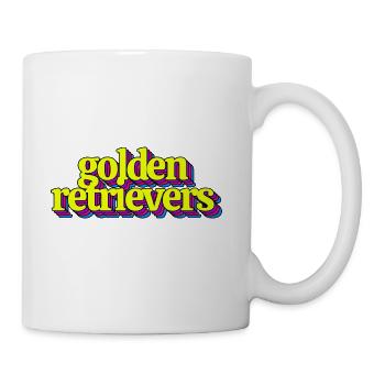 Colorful Golden Retrievers Logo - Coffee/Tea Mug - white - Right