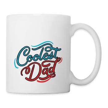 Father s Day Coolest Dad - Coffee/Tea Mug - white - Right