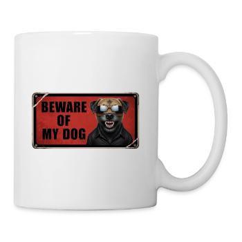 Beware of my dog - Coffee/Tea Mug - white - Right