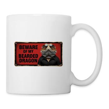 Beware of my Bearded Dragon - Coffee/Tea Mug - white - Right