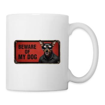 Beware of my dog - Coffee/Tea Mug - white - Right