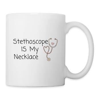 Stethoscope Is My Necklace - Coffee/Tea Mug - white - Right