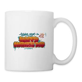 Graffiti Happy Mother's Day Splash - Coffee/Tea Mug - white - Right