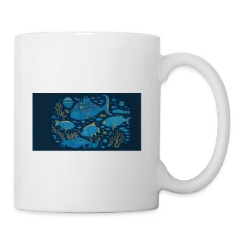Aqua Coral Ocean Parade - Coffee/Tea Mug - white - Right