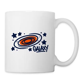 Galaxy Spiral Graffiti Logo - Coffee/Tea Mug - white - Right