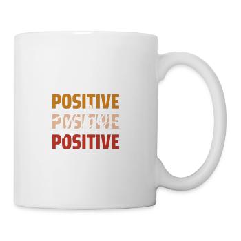 Positive Vibes Motivational Quote Healthy Mind - Coffee/Tea Mug - white - Right