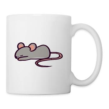 Cute Sleepy Rat - Coffee/Tea Mug - white - Right