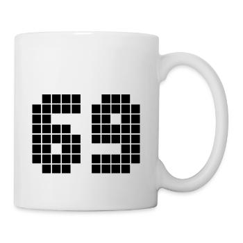 number 69 - Coffee/Tea Mug - white - Right