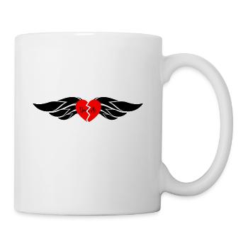 Heart broken - Coffee/Tea Mug - white - Right