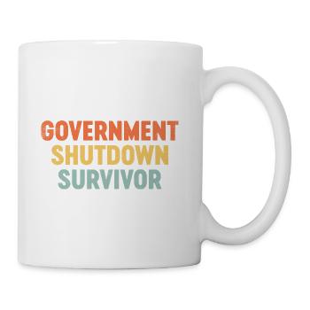 Government Shutdown Survivor - Coffee/Tea Mug - white - Right