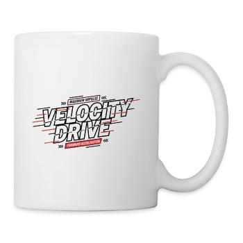 Velocity Drive: Motion Blur Typography - Coffee/Tea Mug - white - Right