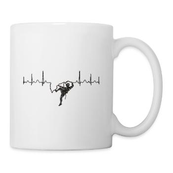 Pulse Kick silhouette - Coffee/Tea Mug - white - Right