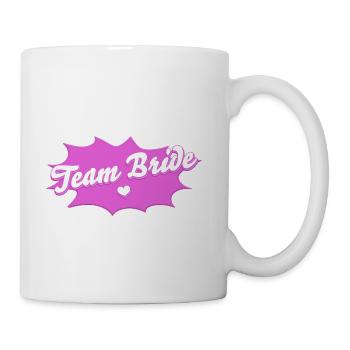 JGA Team Bride - Bachelorette Typography Design - Coffee/Tea Mug - white - Right