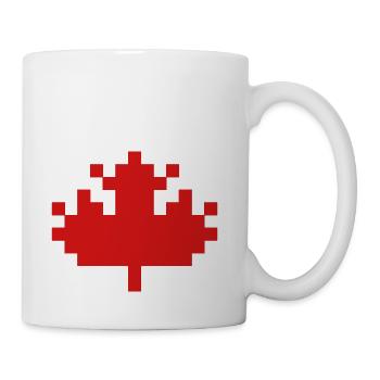 Pixel Maple Leaf - Coffee/Tea Mug - white - Right