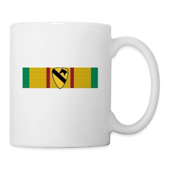 Vietnam campaign ribbon with cav patch - Coffee/Tea Mug - white - Right