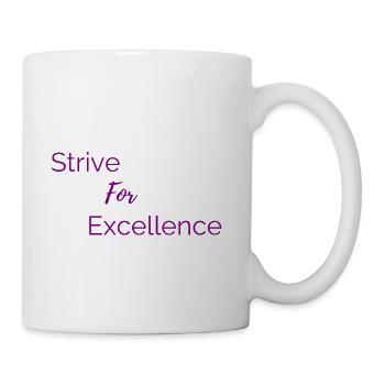 Strive for Excellence Purple - Coffee/Tea Mug - white - Right