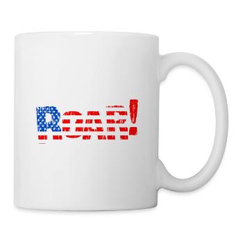 Patriotic USA Flag Illustration - Coffee/Tea Mug - white - Right