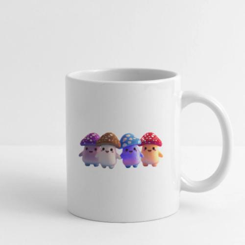 Colorful Cartoon Mushroom Quartet - Coffee/Tea Mug
