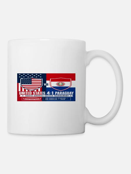 USA vs Paraguay Soccer Showdown - Coffee/Tea Mug - white