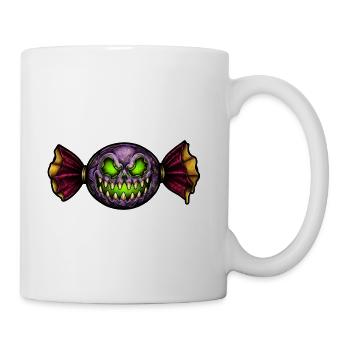 Horror Monster Candy Skull Halloween - Coffee/Tea Mug - white - Right