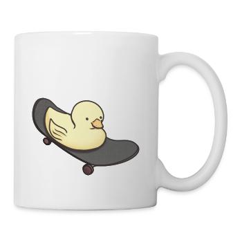 Skateboarding Ducky Vibes - Coffee/Tea Mug - white - Right