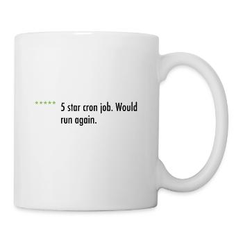 5 star cron job - Coffee/Tea Mug - white - Right
