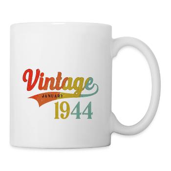 January 1944 Birthday Vintage January 1944 Awesome - Coffee/Tea Mug - white - Right
