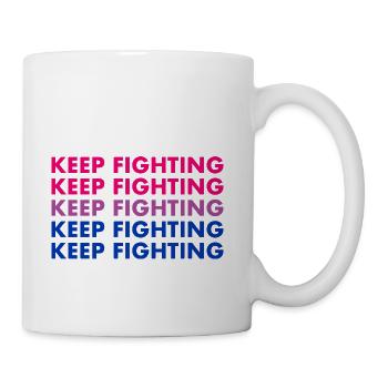 Keep Fighting Bi Pride - Coffee/Tea Mug - white - Right