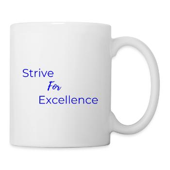 Strive For Excellence Blue - Coffee/Tea Mug - white - Right