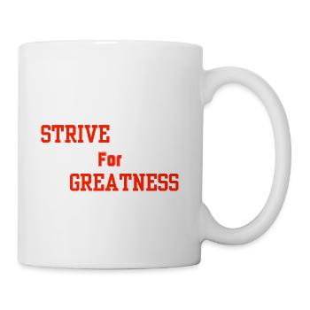 Strive for Greatness Red - Coffee/Tea Mug - white - Right