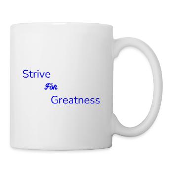 Strive For Greatness Blue - Coffee/Tea Mug - white - Right