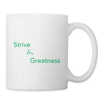 Strive For Greatness Green - Coffee/Tea Mug - white - Right