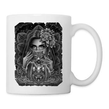Sinner skull mask - Coffee/Tea Mug - white - Right