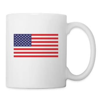 usa flag in front design | usa | Top design | USA - Coffee/Tea Mug - white - Right