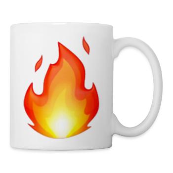 Hot Fire Clothing Displays Burning - Coffee/Tea Mug - white - Right