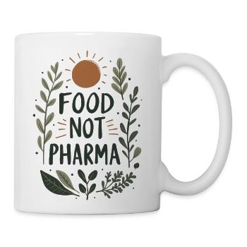 Food Not Pharma Natural Organic Nutrition Comfy - Coffee/Tea Mug - white - Right