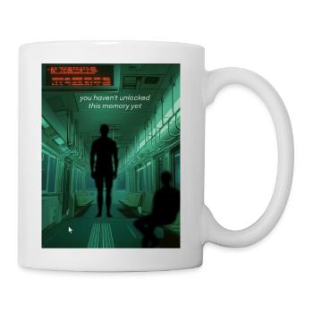 Shadow People Subway Surreal Design - Coffee/Tea Mug - white - Right