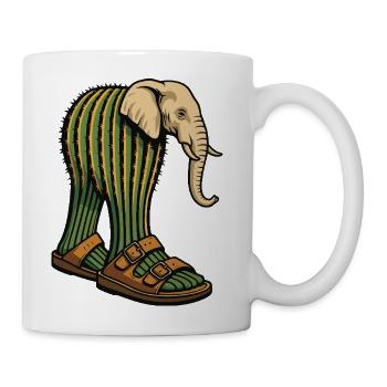 Lirili Larila – Italian Brainrot Cactus Art - Coffee/Tea Mug - white - Right