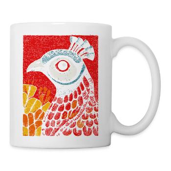 Bold Rooster Pop Art Portrait - Coffee/Tea Mug - white - Right