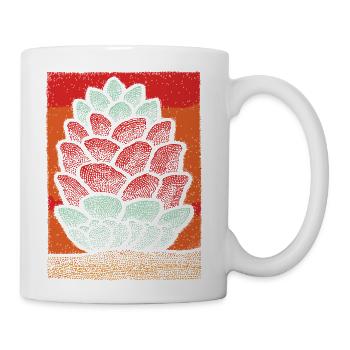 Stacked Pine Cone Pop Art - Coffee/Tea Mug - white - Right