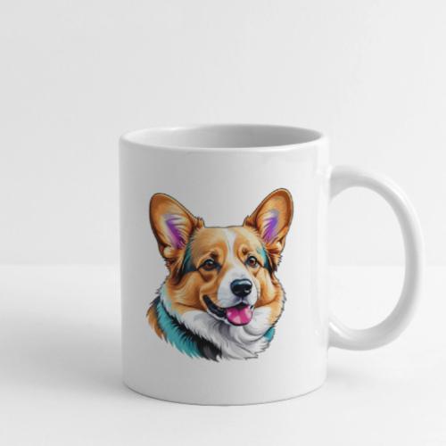 Corgi With a splash of blue - Coffee/Tea Mug