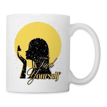 Find Yourself Sun Silhouette Art - Coffee/Tea Mug - white - Right