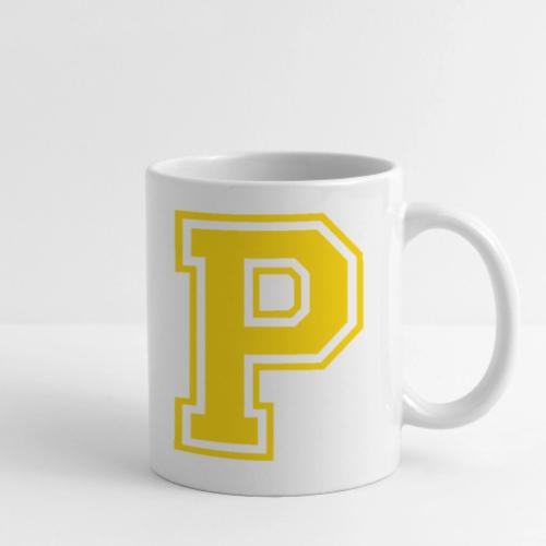 Letter P – Capital Athletic Alphabet Monogram - Coffee/Tea Mug