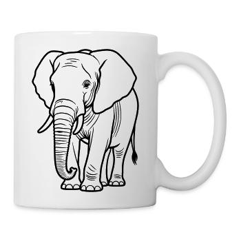elephant - Coffee/Tea Mug - white - Right
