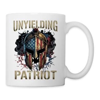 Unyielding Patriot Helmet - Coffee/Tea Mug - white - Right