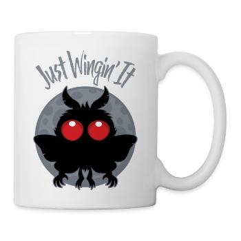 Just Wingin' It Mothman Mischief - Coffee/Tea Mug - white - Right