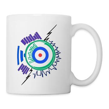 Vibrant Target Ring with Electric Burst - Coffee/Tea Mug - white - Right