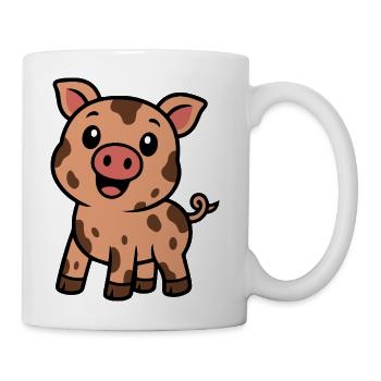 Dirty Happy Piglet - Coffee/Tea Mug - white - Right