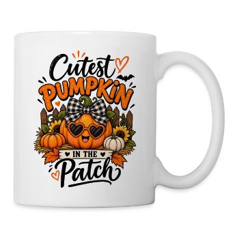 Cutest Pumpkin in the Patch Tshirt - Coffee/Tea Mug - white - Right