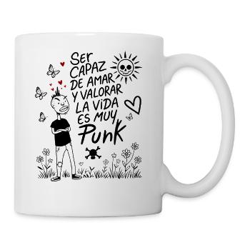 Punk Love and Life Sketch - Coffee/Tea Mug - white - Right